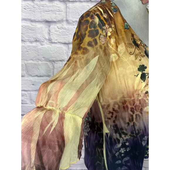 Bleu Vibrant Boho Fairycore Blouse - Picture 4 of 10